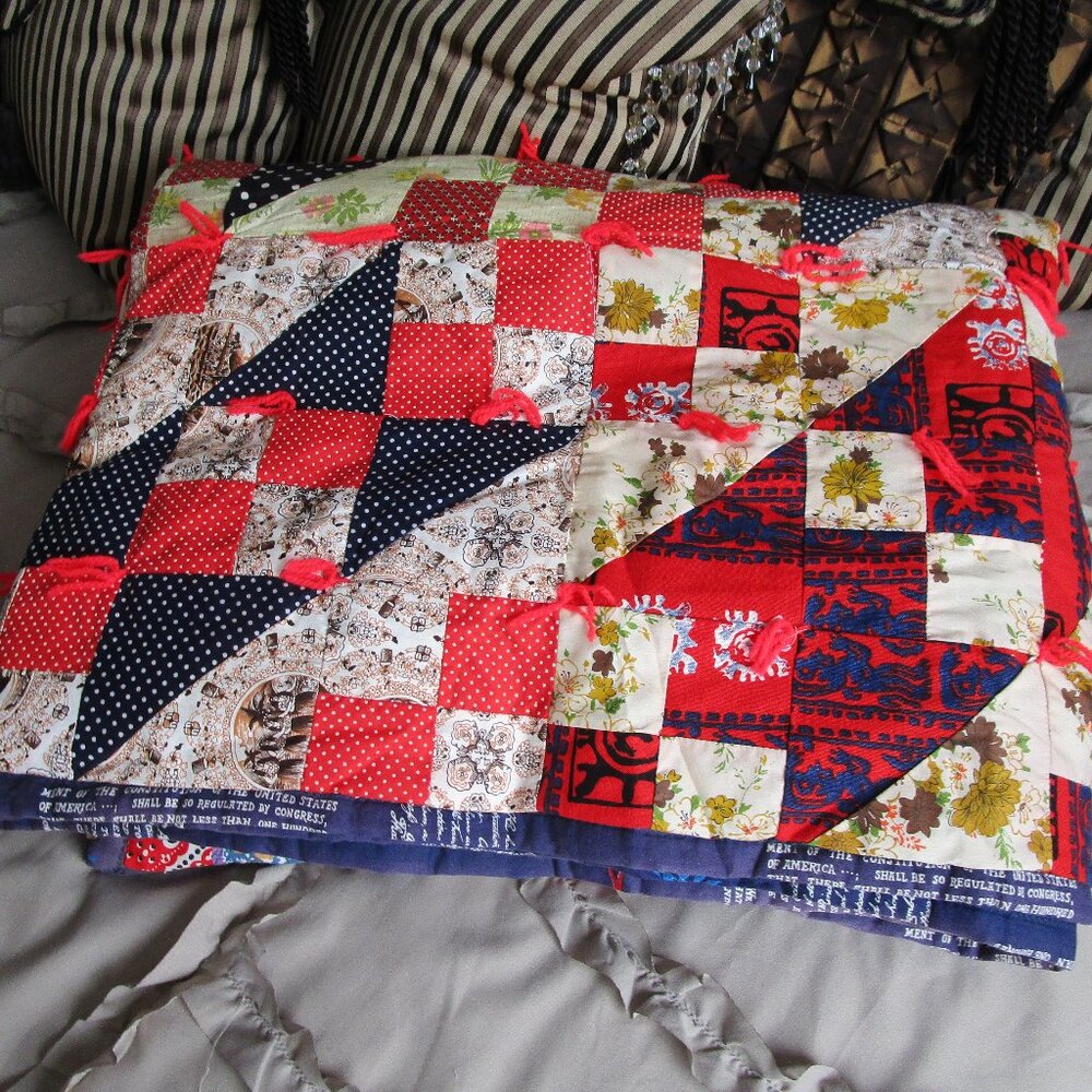 American scrap patchwork quilt